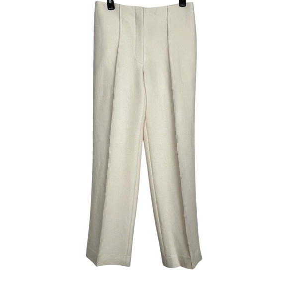 The Row Ivory Max Straight Leg Trousers Women’s Size 2 Minimalist Luxe Style - Picture 1 of 15